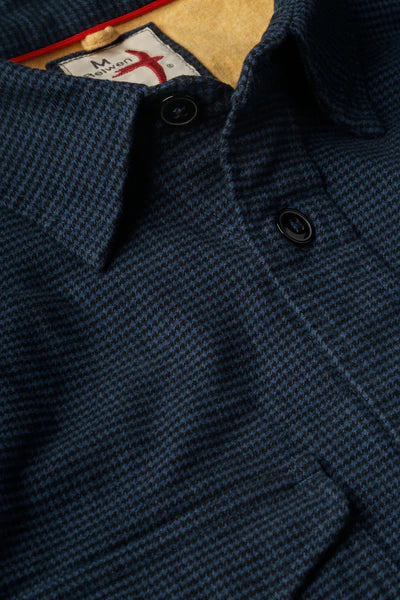 Relwen Utility Workshirt Navy/Blk Houndstooth