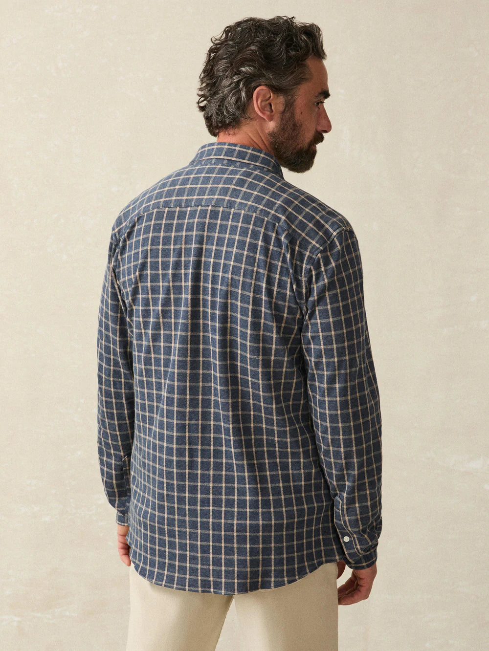 Faherty Coastline Knit Shirt Twilight Check