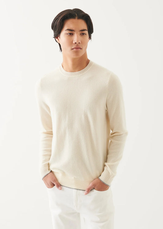 Patrick Assaraf Nano Cashmere Jersey Crew Vanilla