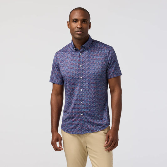 Mizzen + Main Halyard SS Shirt Midnight Navy w/ Leaf