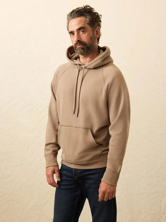 Faherty High Standard Fleece Hoodie Walnut Branch