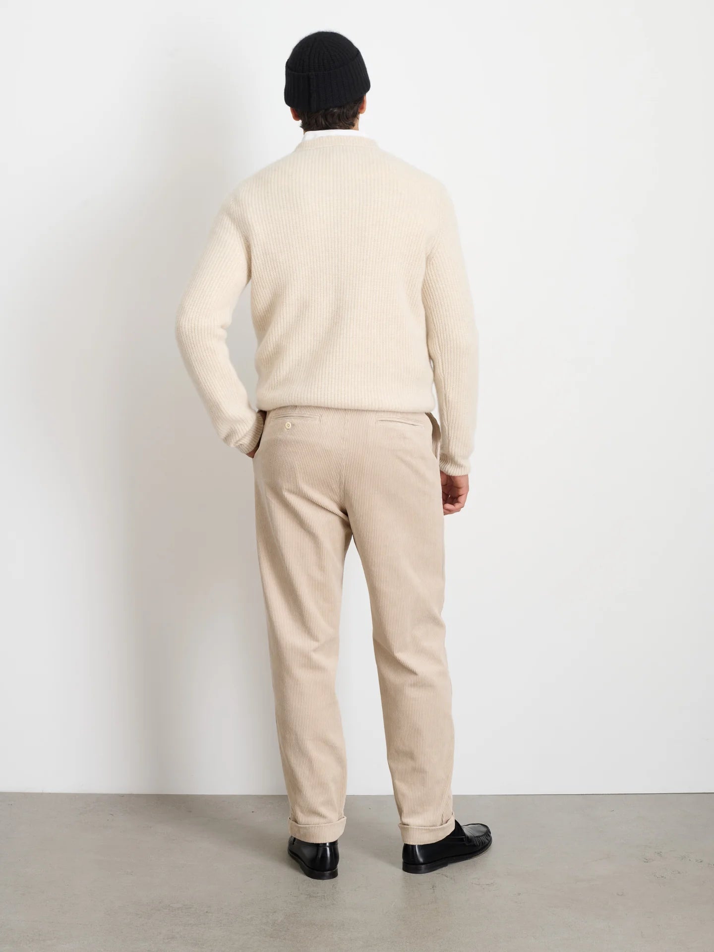 Alex Mill Jordan Sweater in Washed Cashmere Heather Ecru