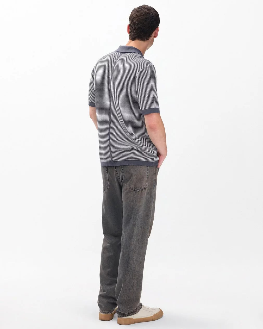 Rag & Bone Harvey Chevron Johnny Polo Wet Iron