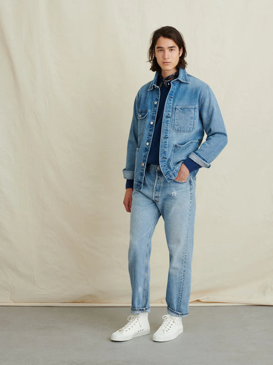 Alex Mill Work Jacket in Vintage Wash Denim
