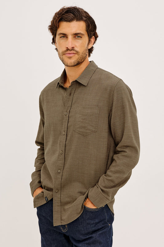 Rails Wyatt LS Shirt Espresso Etch