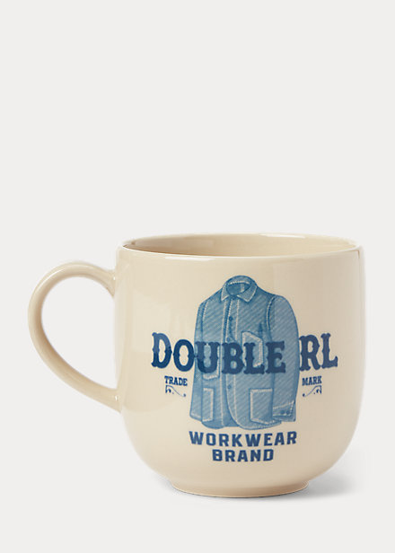 RRL Workwear Brand Souvenir Mug Cream/Navy