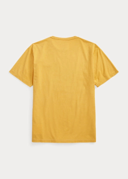 RRL SS Garment Washed Naval Graphic T Vint Gold