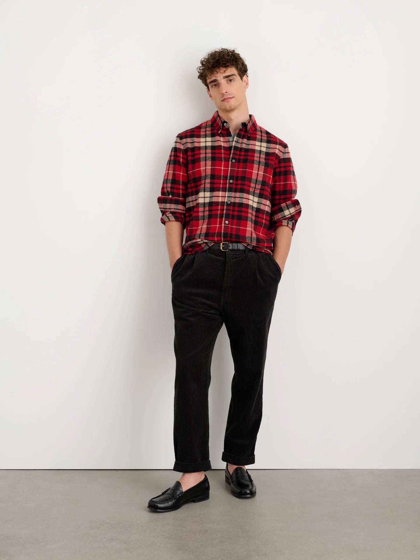 Alex Mill Mill Shirt in Red Flannel Plaid