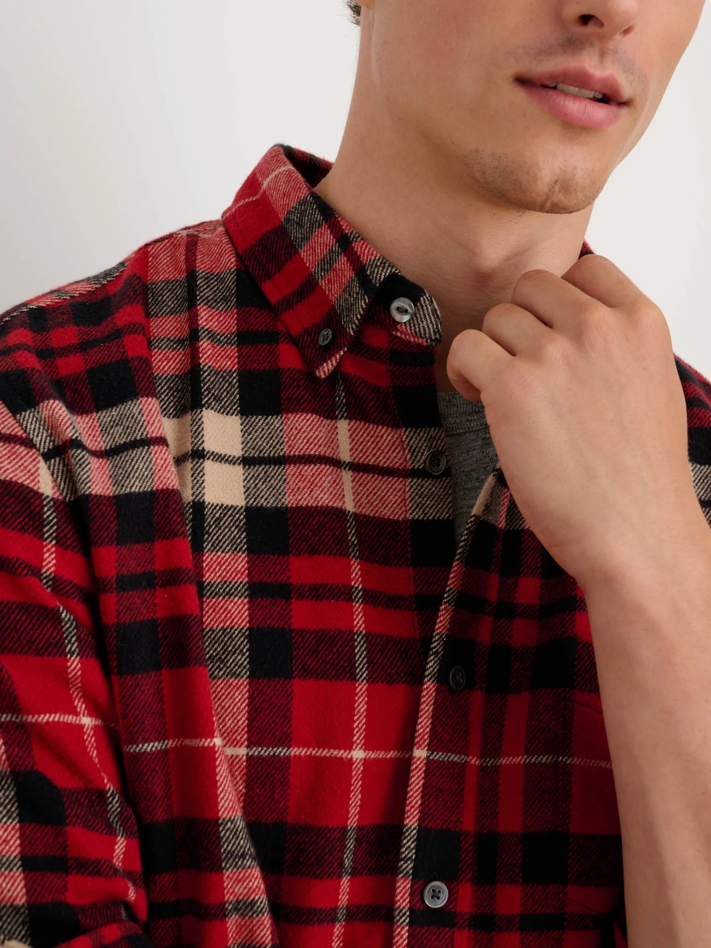 Alex Mill Mill Shirt in Red Flannel Plaid