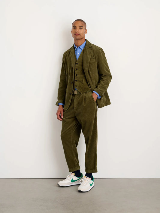 Alex Mill Blazer in Rugged Cord Dark Olive